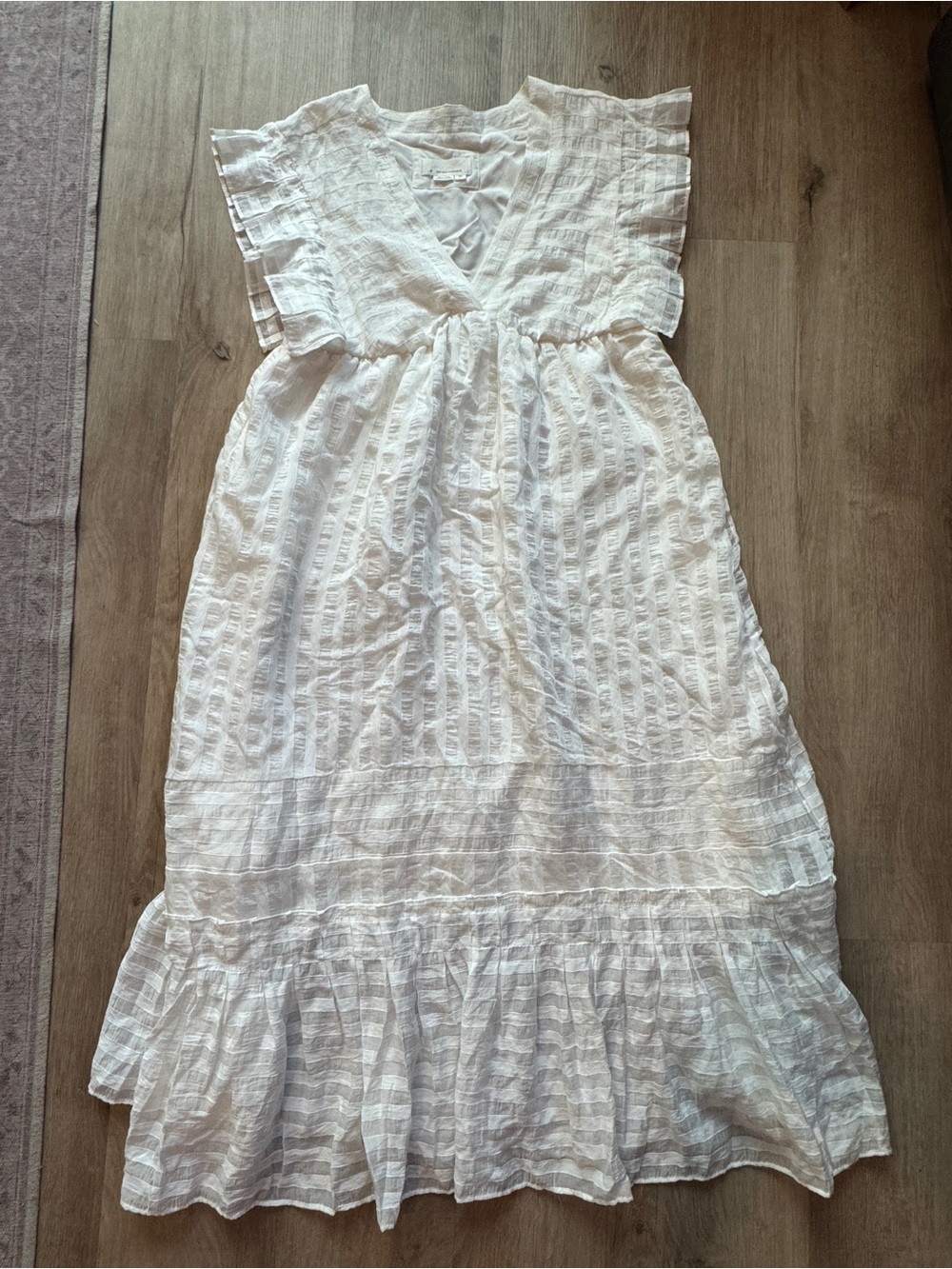 By Anthropologie V-Neck Ruffled Tiered Babydoll Dress sz XS - Picture 2 of 11